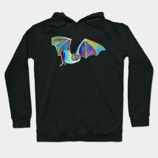 Cute FLYING BAT STICKER by Robert Phelps Hoodie